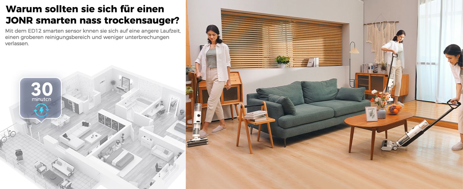 JONR ED12 — Für Fliesen, Laminat, Marmor und Hartböden